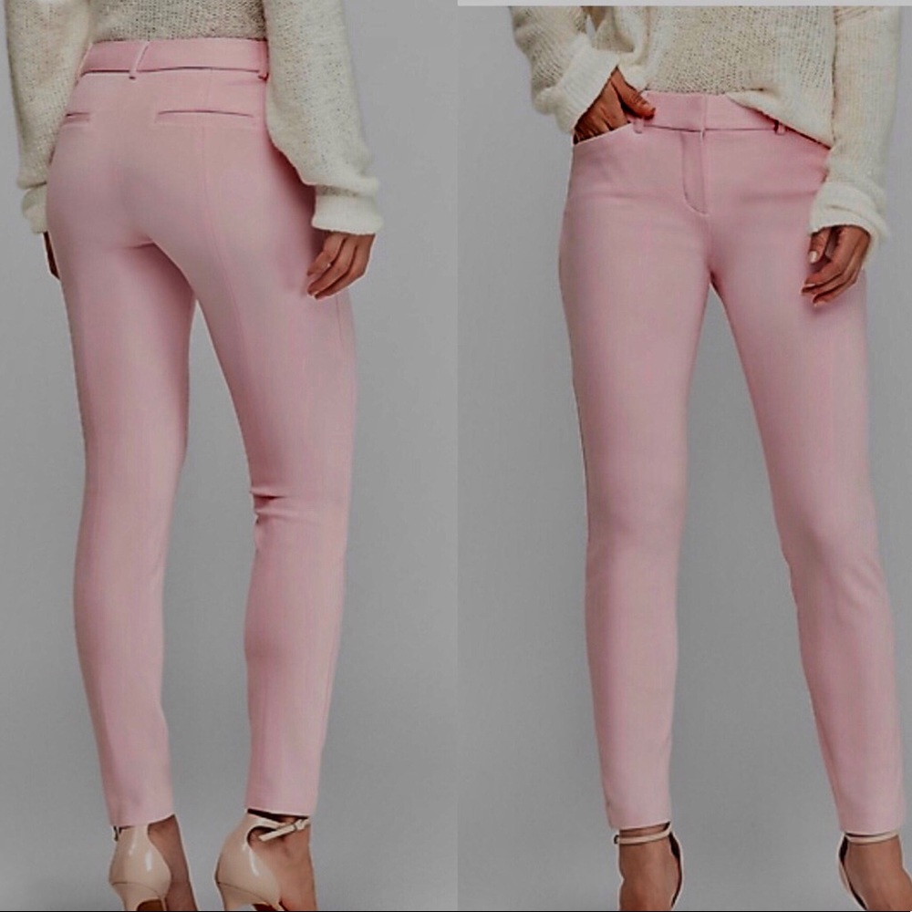 Skinny mid rise knit pants